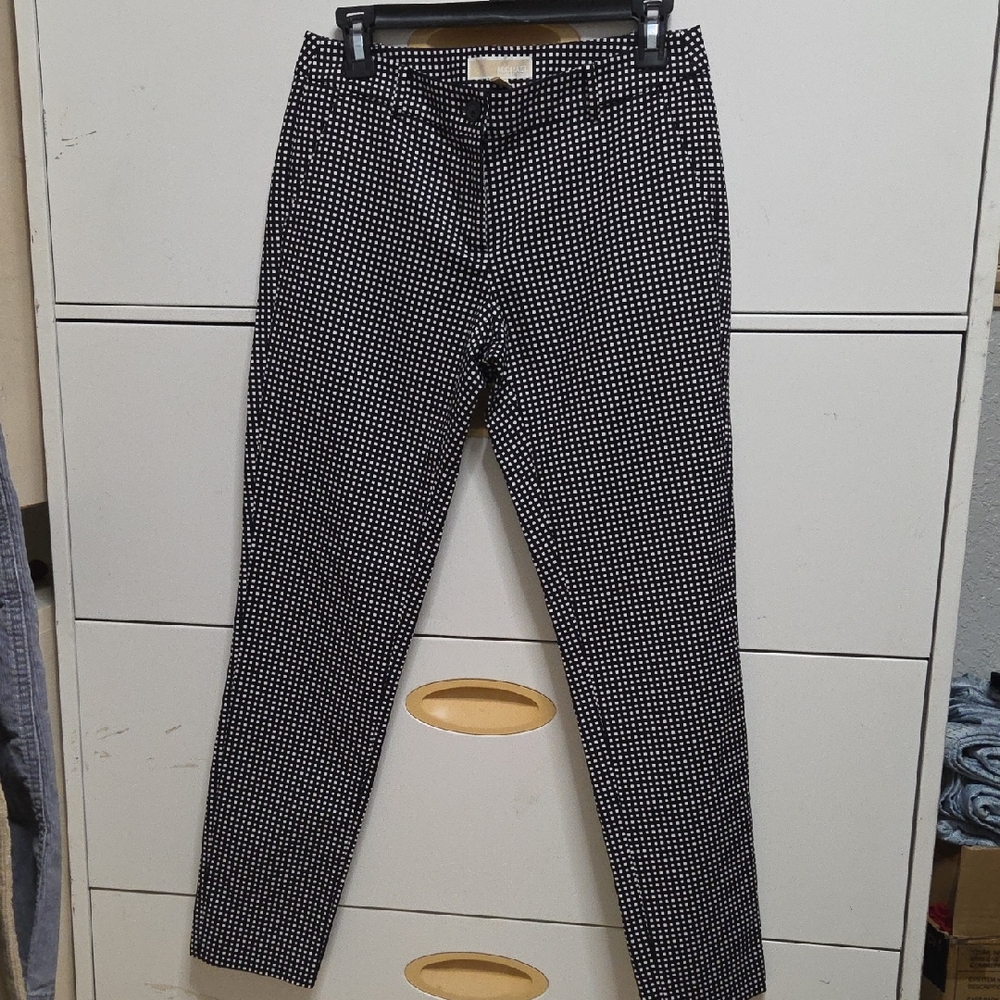 Michael Kors Black & White Checkered Pants | Straight Leg Dress Pants.size 2